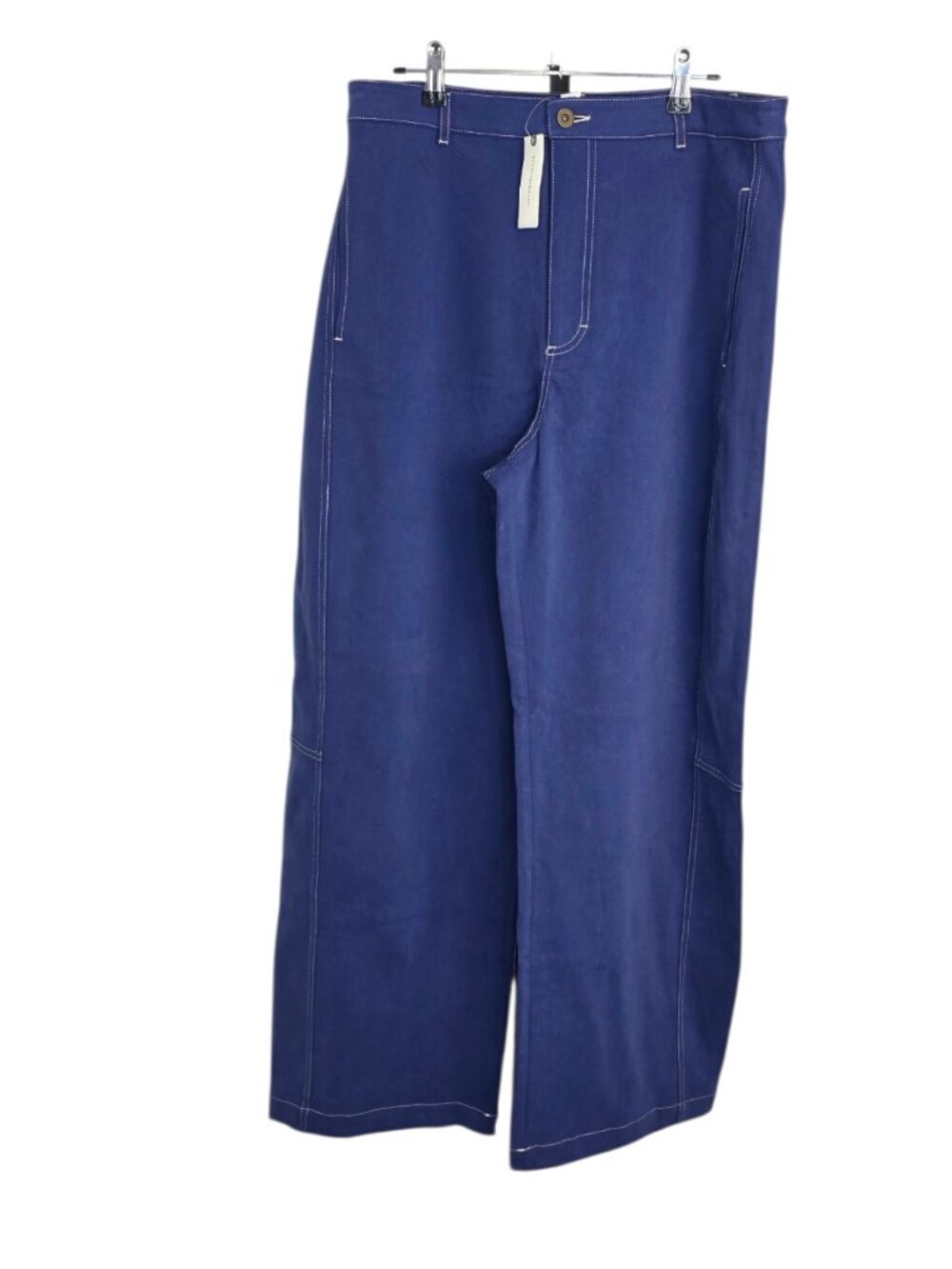 Anthropologie Maeve Curve Puddle Pants, Blue, Barrel, High Rise Size 12
